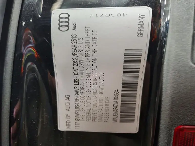 2018 AUDI A4 PREMIUM PLUS  
