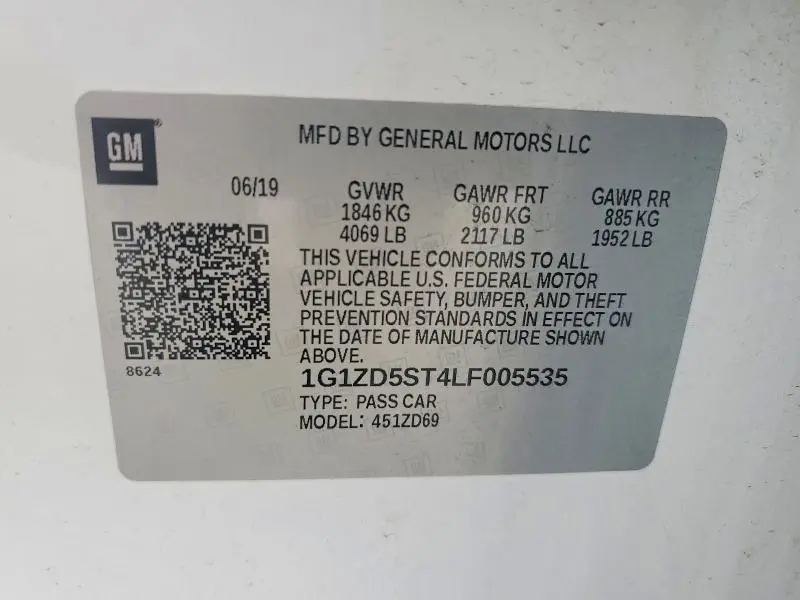 2020 CHEVROLET MALIBU LT  