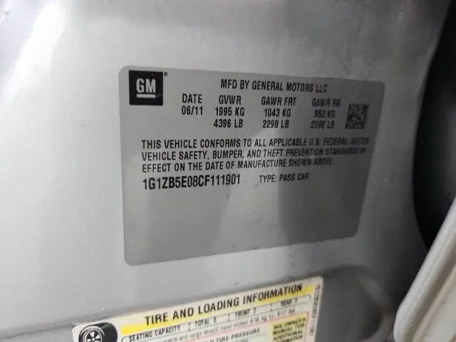 2012 CHEVROLET MALIBU LS