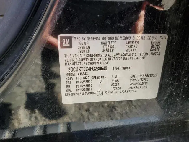 2015 CHEVROLET SILVERADO K1500 HIGH COUNTRY  