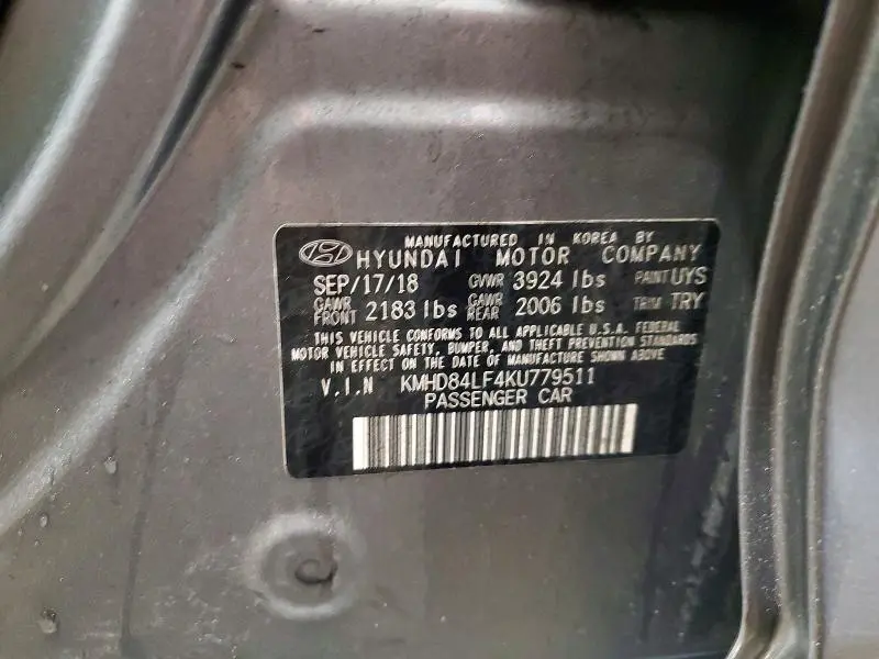 2019 HYUNDAI ELANTRA SEL  