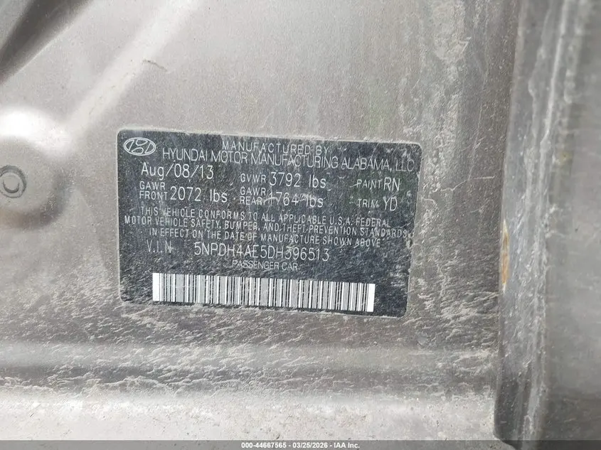 2013 HYUNDAI ELANTRA GLS