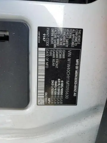 2021 MERCEDES-BENZ SPRINTER 2500  