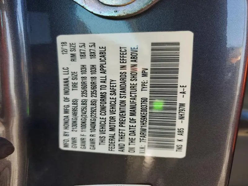 2019 HONDA CR-V EX  