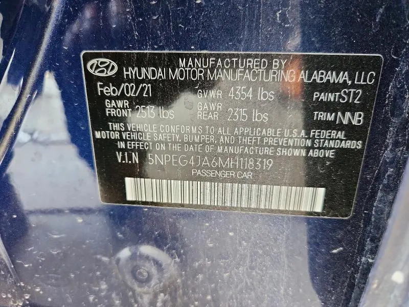 2021 HYUNDAI SONATA SE  