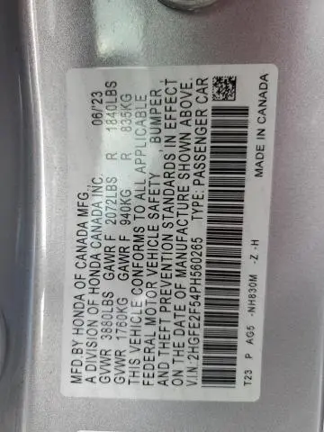 2023 HONDA CIVIC SPORT  