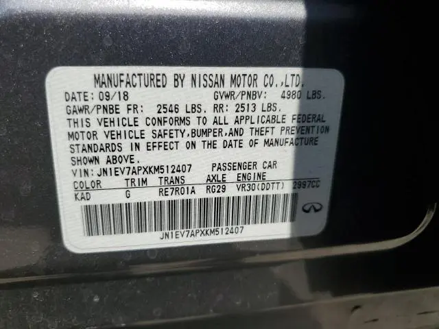 2019 INFINITI Q50 LUXE  