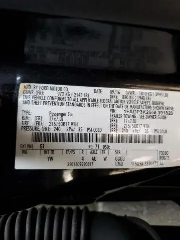 2016 FORD FOCUS SE  