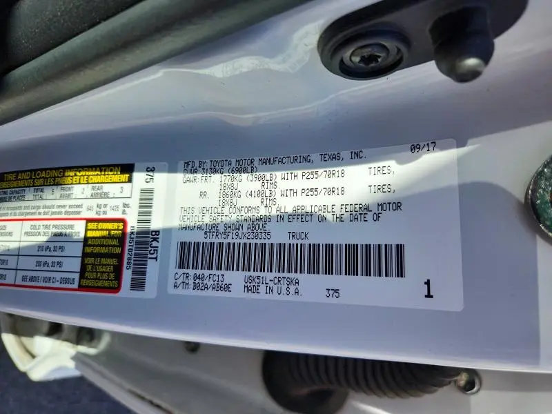 2018 TOYOTA TUNDRA SR5  