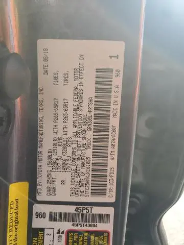 2018 TOYOTA TACOMA DOUBLE CAB  