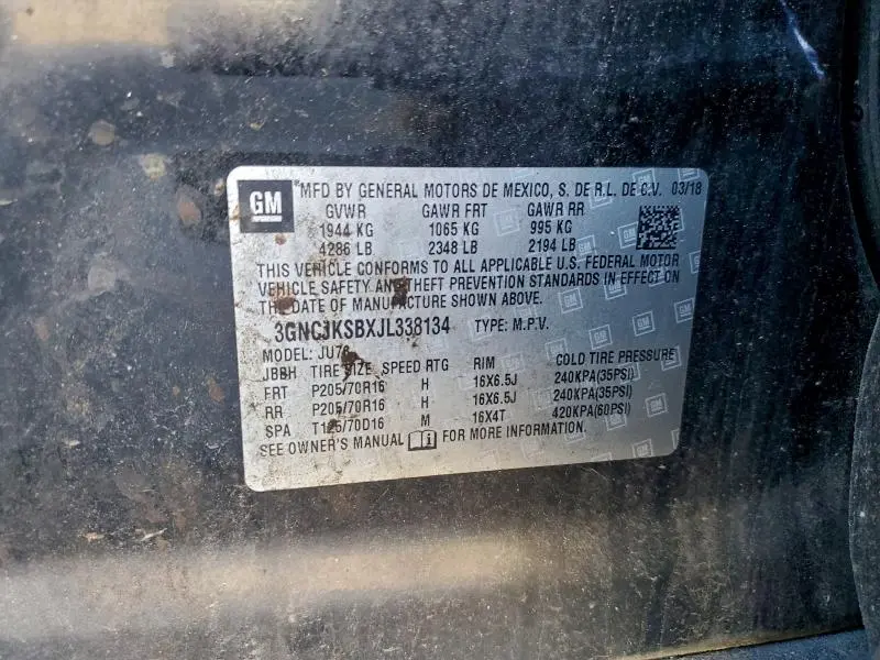 2018 CHEVROLET TRAX LS  