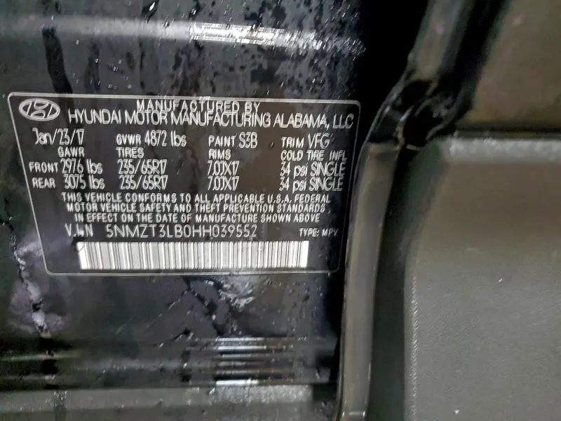 2017 HYUNDAI SANTA FE SPORT   