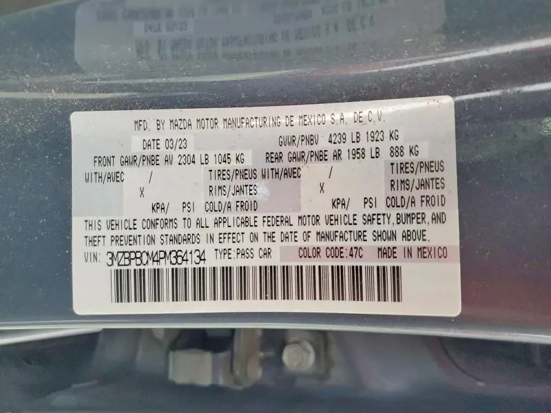 2023 MAZDA 3 PREFERRED  