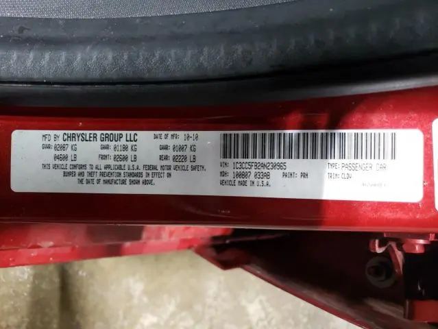 2010 CHRYSLER SEBRING LIMITED  