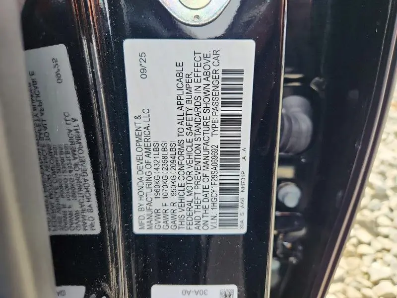 2025 HONDA ACCORD LX  