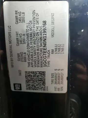 2022 CHEVROLET COLORADO ZR2  