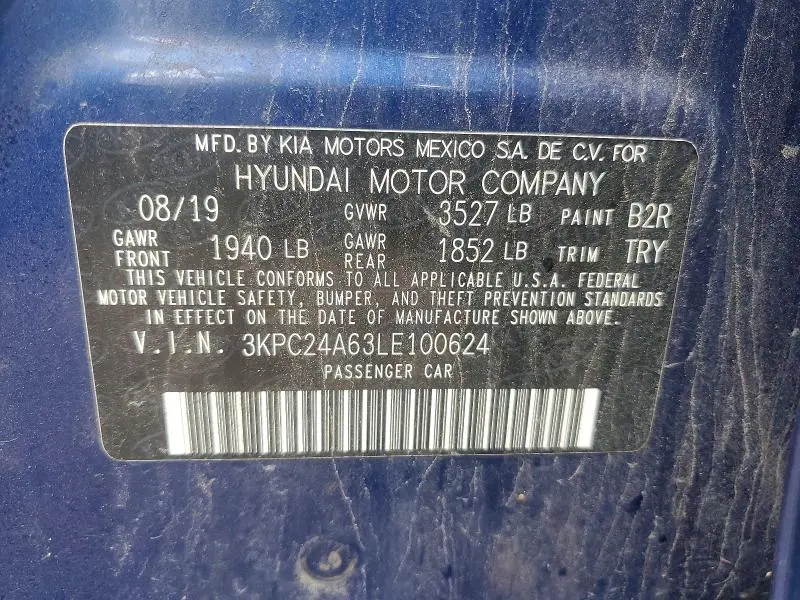 2020 HYUNDAI ACCENT SE  