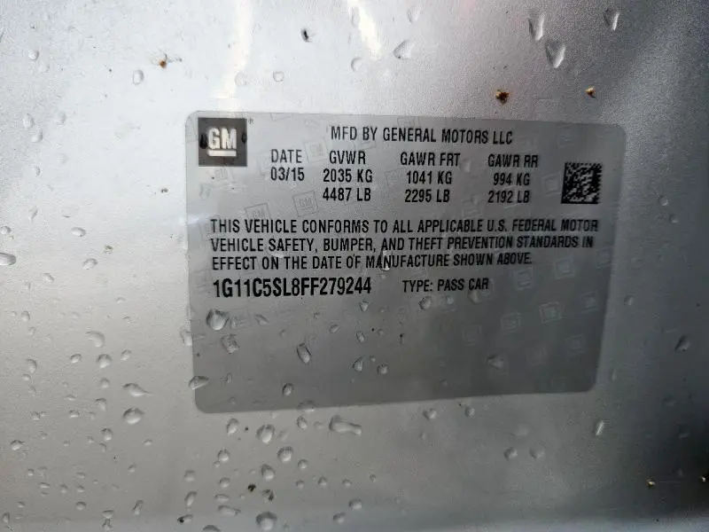 2015 CHEVROLET MALIBU 1LT  