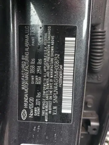 2021 HYUNDAI ELANTRA SEL  
