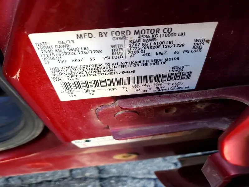 2013 FORD F250 SUPER DUTY  