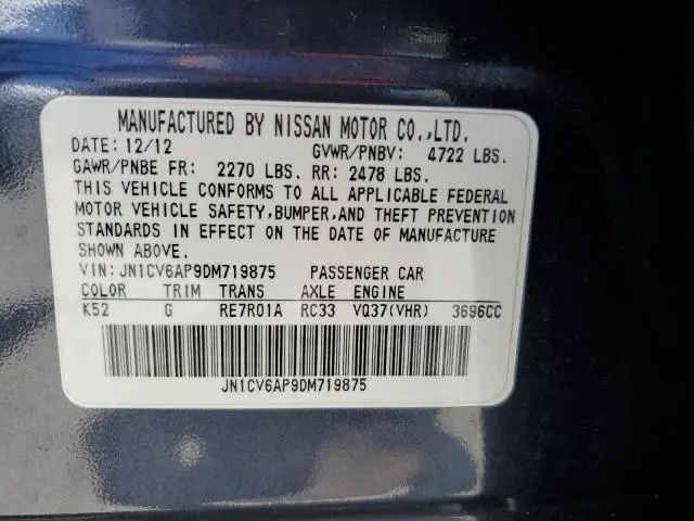 2013 INFINITI G37 BASE  