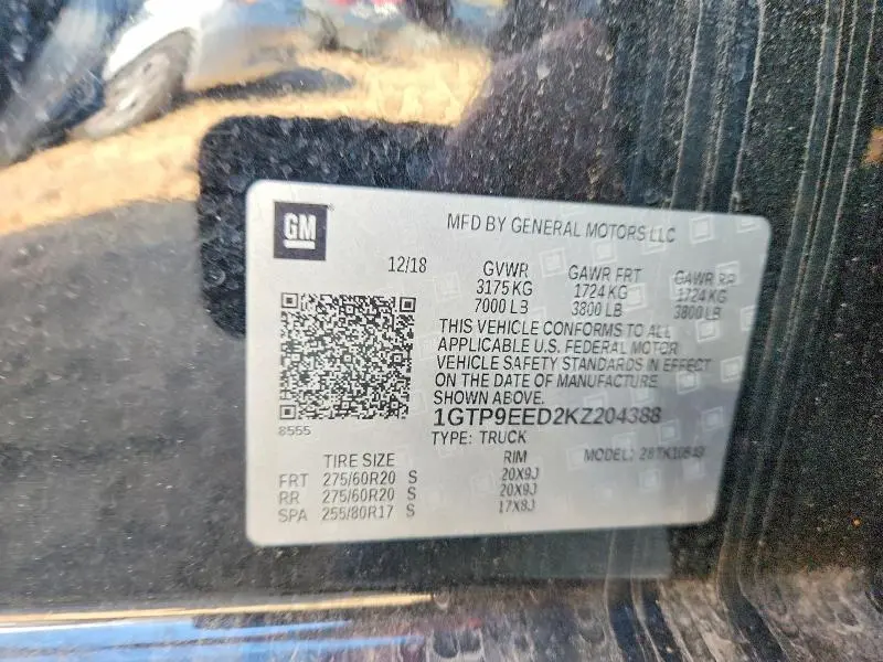 2019 GMC SIERRA K1500 AT4  