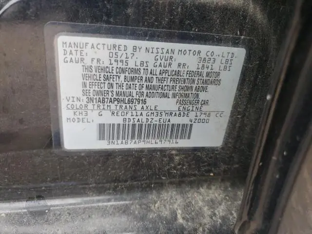 2017 NISSAN SENTRA S  