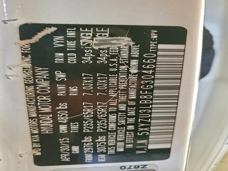 2015 HYUNDAI SANTA FE SPORT   