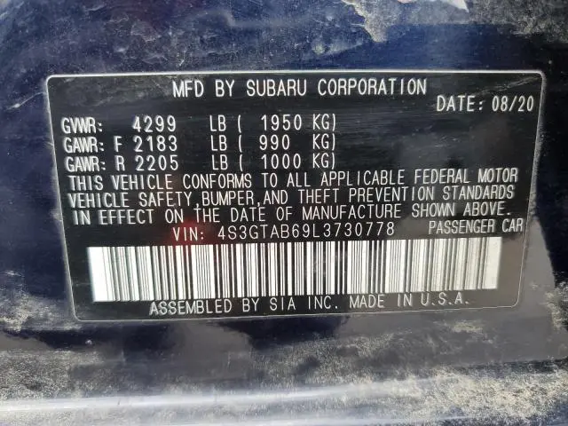 2020 SUBARU IMPREZA   