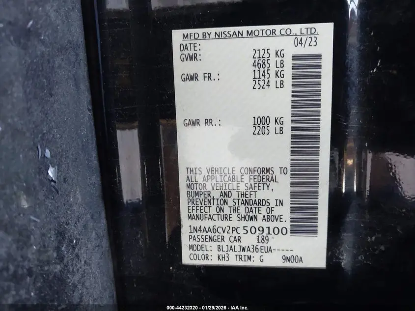 2023 NISSAN MAXIMA SV