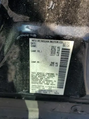 2016 NISSAN ALTIMA 2.5  