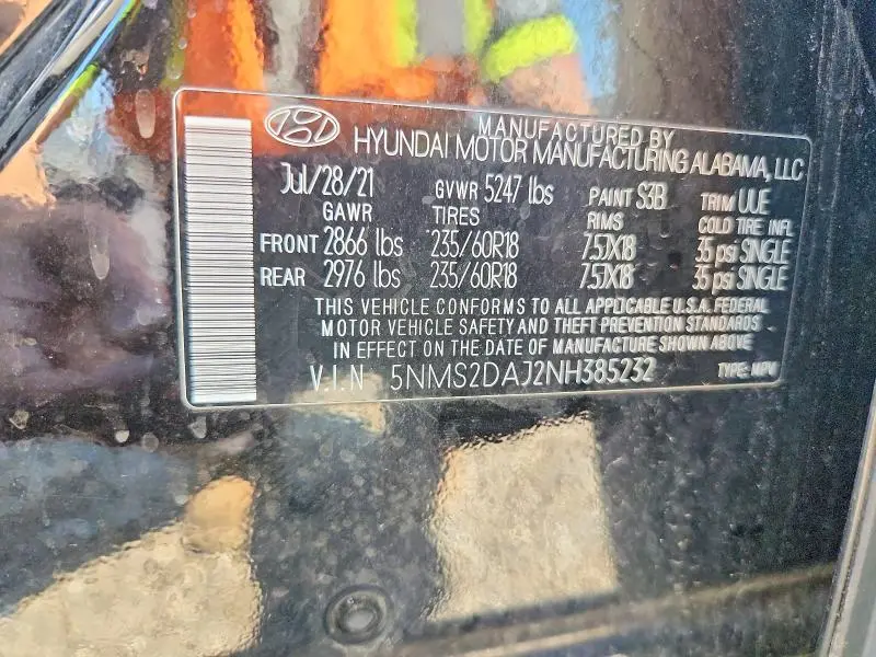 2022 HYUNDAI SANTA FE SEL  
