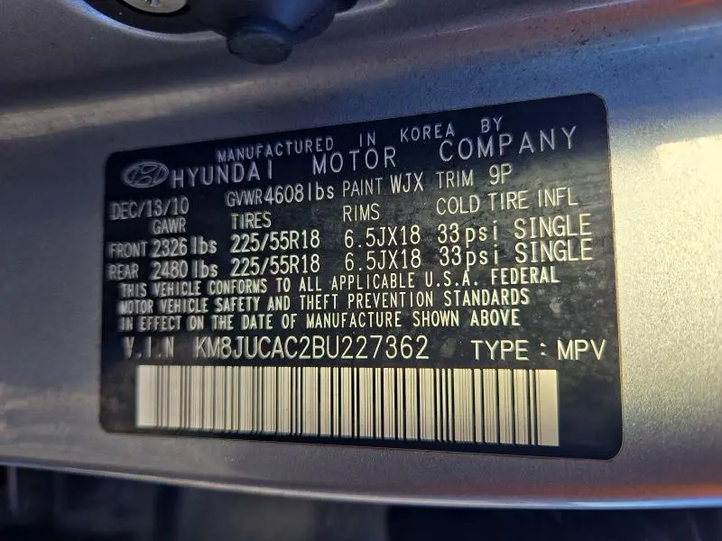 2011 HYUNDAI TUCSON LIMITED  