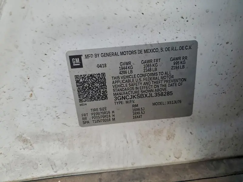 2018 CHEVROLET TRAX LS  