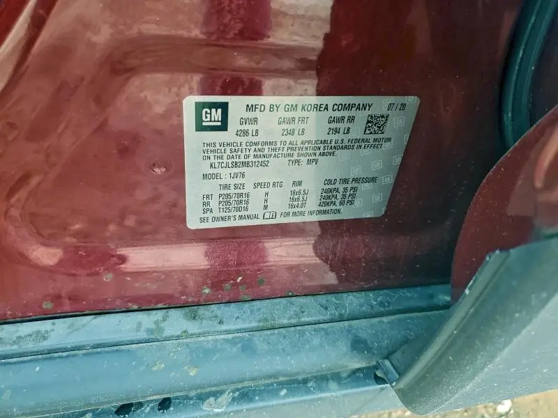 2021 CHEVROLET TRAX 1LT  