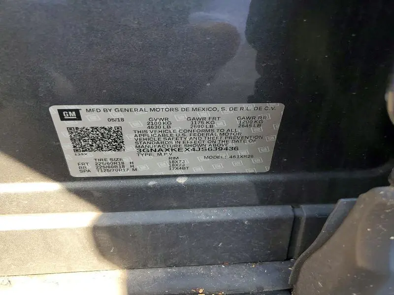 2018 CHEVROLET EQUINOX LT  