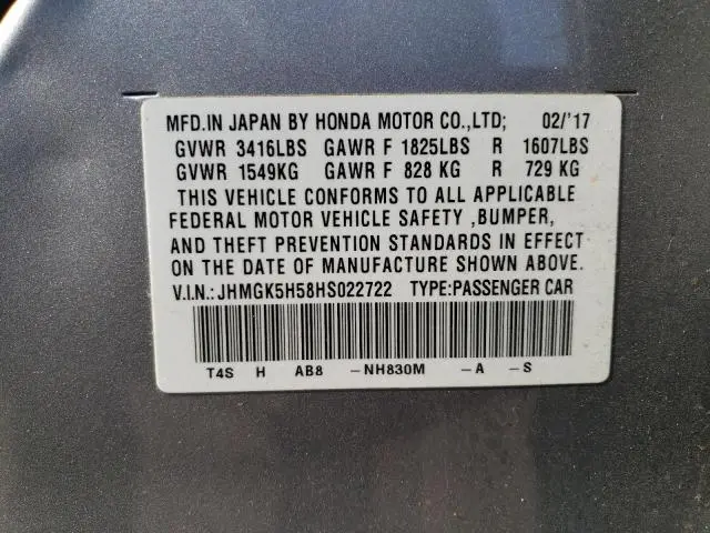 2017 HONDA FIT LX