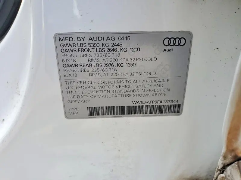 2015 AUDI Q5 PREMIUM PLUS  