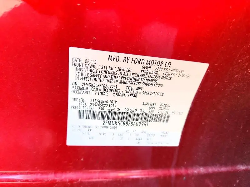 2015 FORD FLEX SEL  