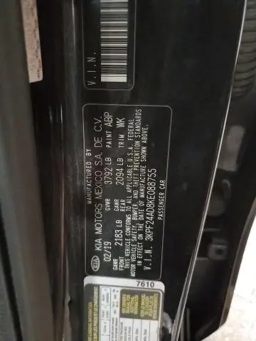 2019 KIA FORTE FE  