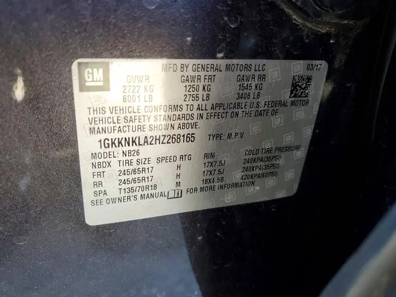 2017 GMC ACADIA SLE  