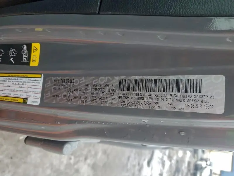 2020 JEEP WRANGLER UNLIMITED SPORT  