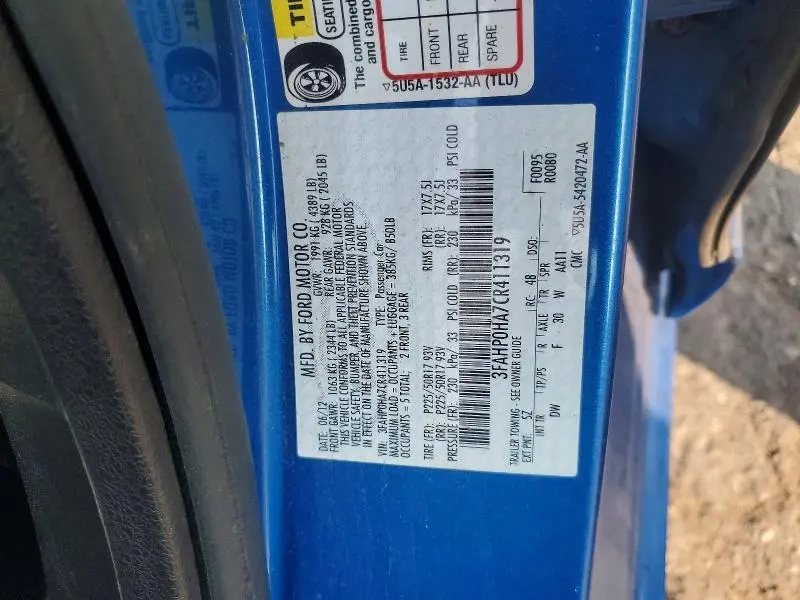 2012 FORD FUSION SE  