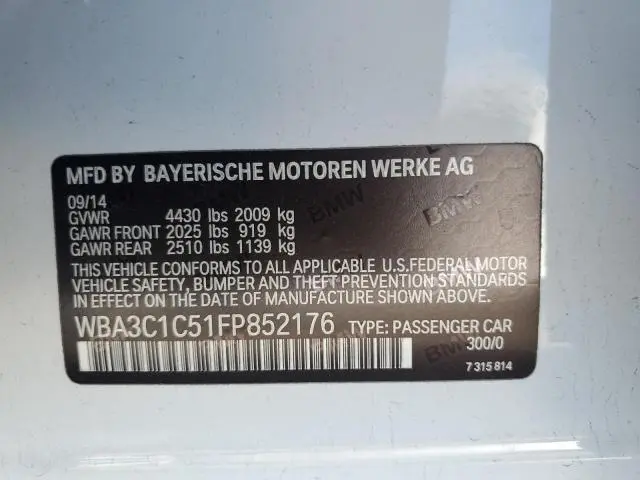 2015 BMW 328 I SULEV  
