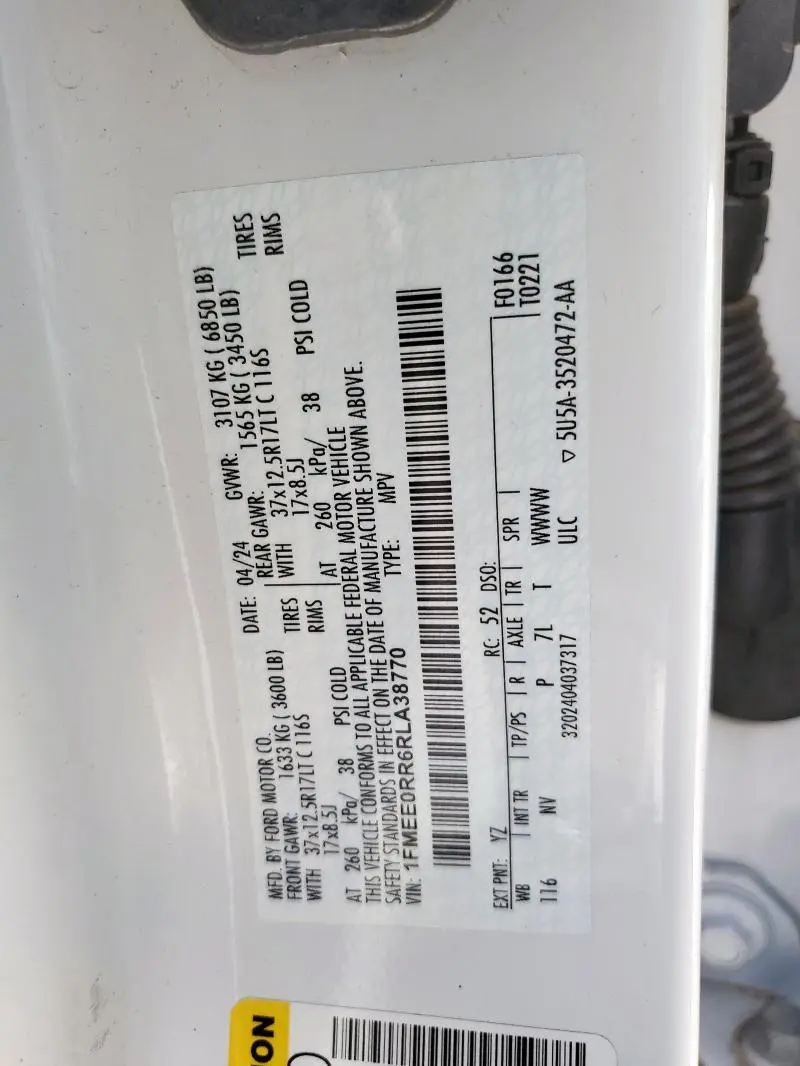 2024 FORD BRONCO RAPTOR  