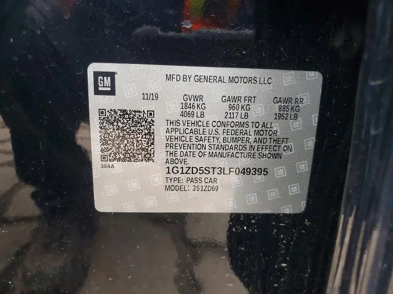 2020 CHEVROLET MALIBU LT  