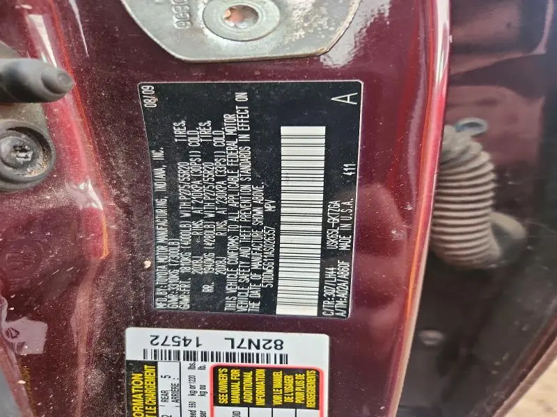 2010 TOYOTA SEQUOIA PLATINUM  