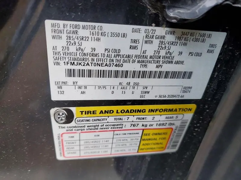 2022 FORD EXPEDITION MAX LIMITED  