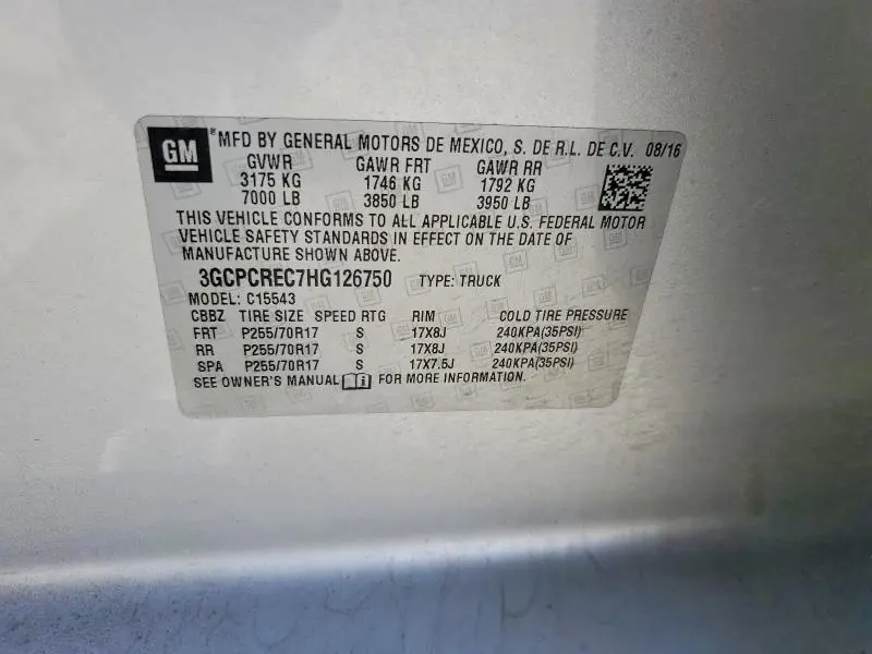 2017 CHEVROLET SILVERADO C1500 LT  