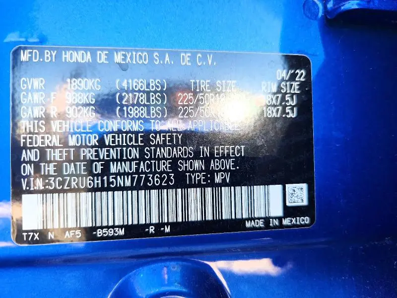2022 HONDA HR-V SPORT  